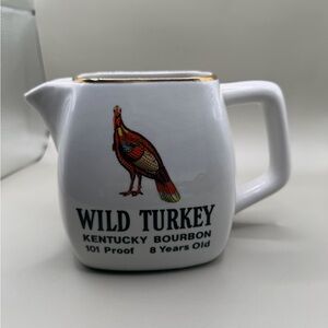 Wild Turkey White Ceramic Pitcher